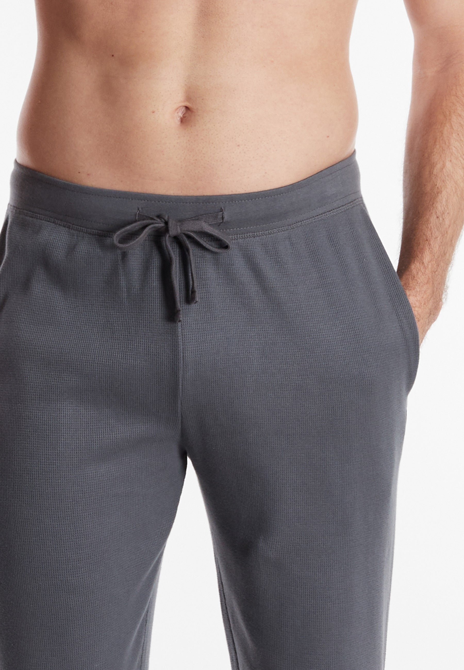 CECEBA Herren Lange-Hose grau uni