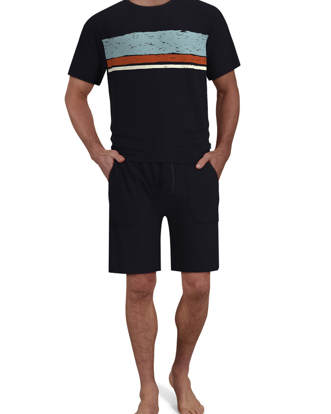 CECEBA Herren Shorty blau bedruckt