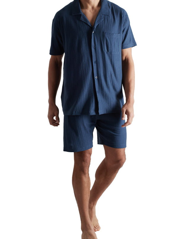 CECEBA Herren Shorty blau uni