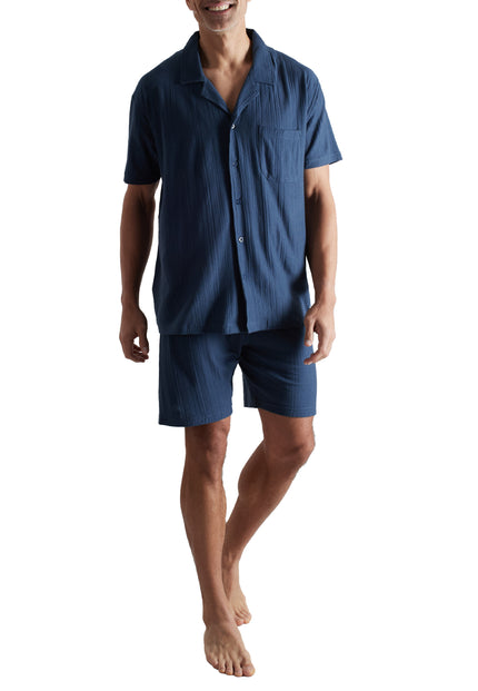 CECEBA Herren Shorty blau uni