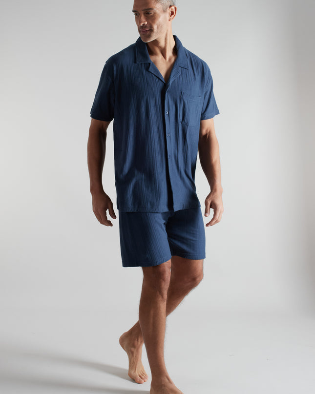 CECEBA Herren Shorty blau uni