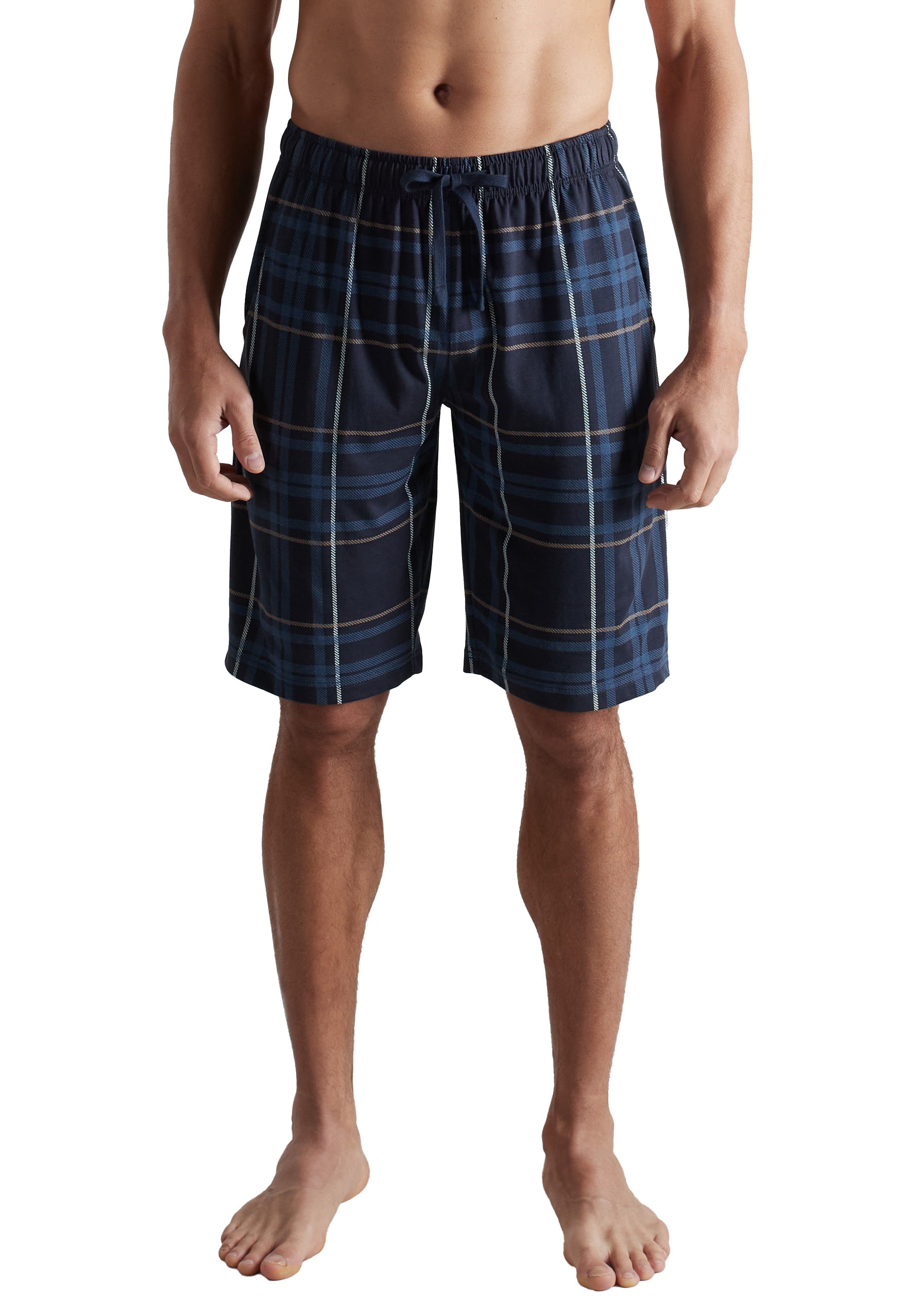 CECEBA Herren Bermuda blau kariert