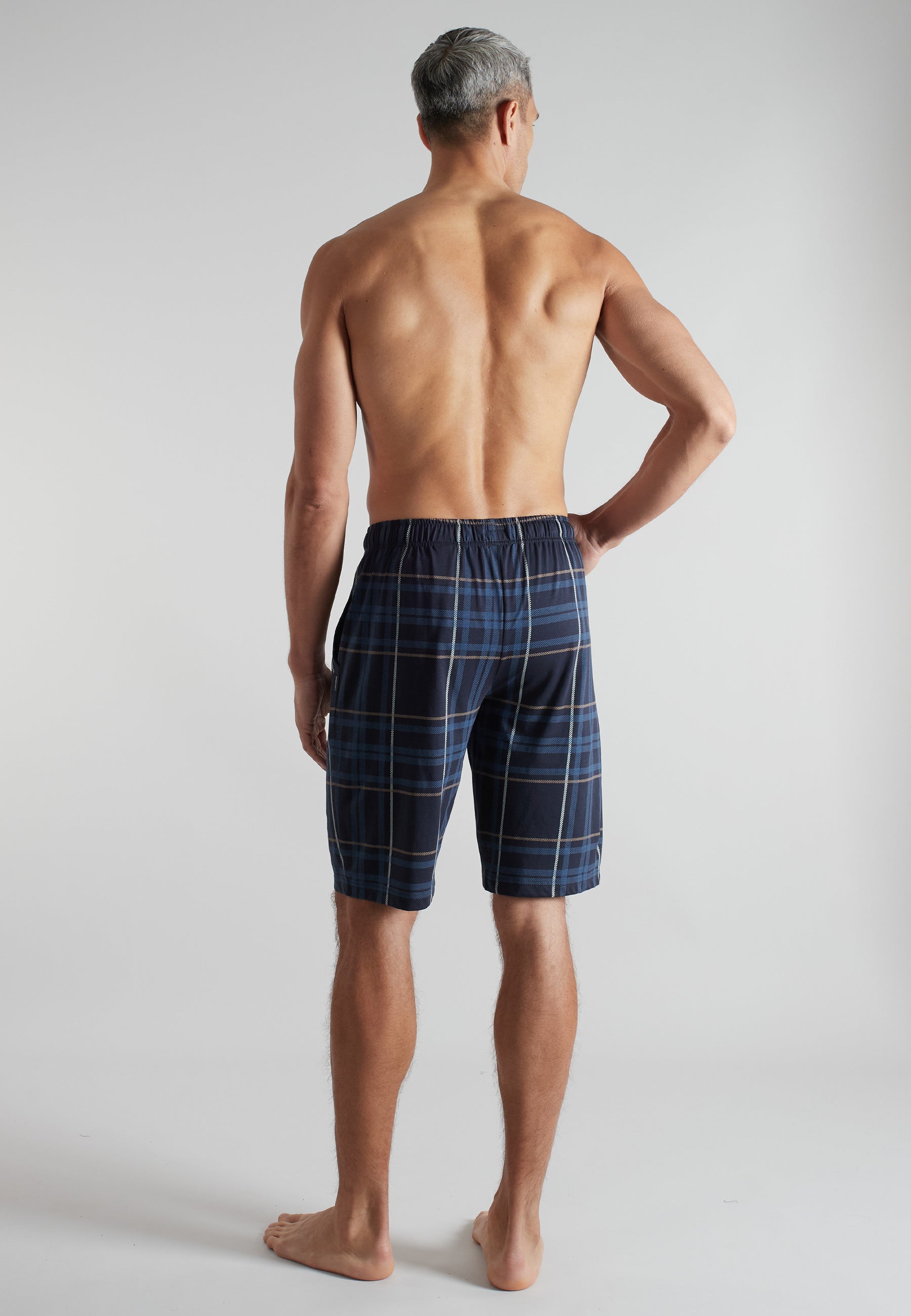 CECEBA Herren Bermuda blau kariert