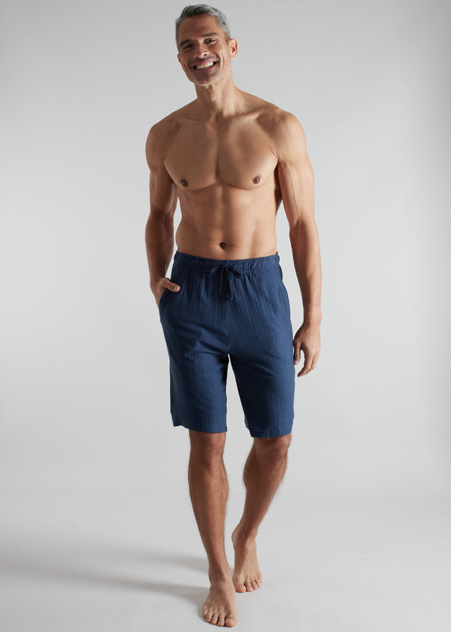 CECEBA Herren Bermuda blau längsgestreift