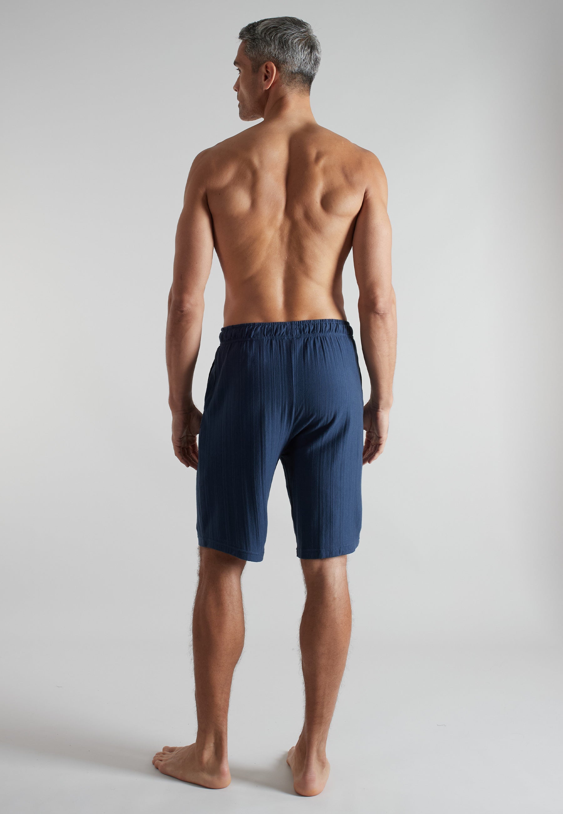 CECEBA Herren Bermuda blau längsgestreift