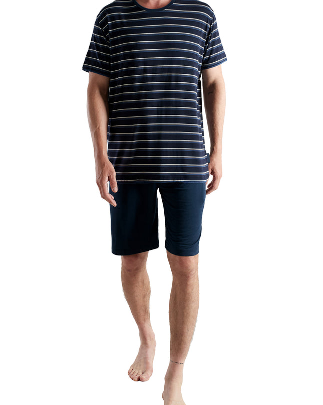 CECEBA Herren Shorty blau quergestreift