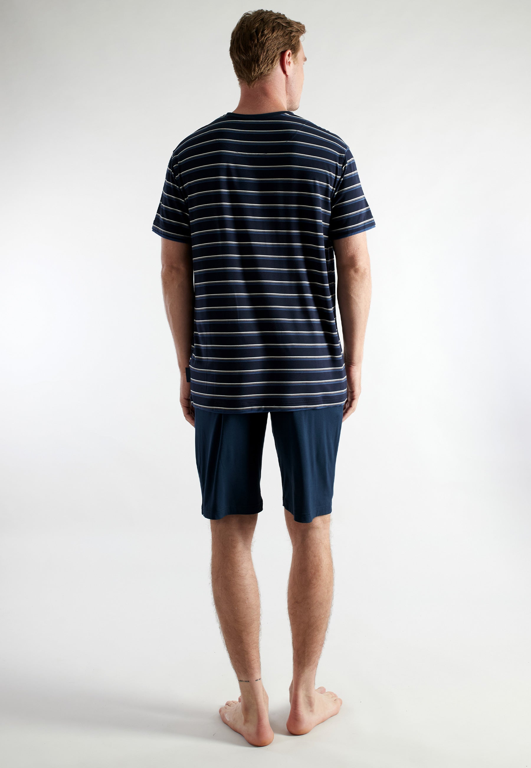 CECEBA Herren Shorty blau quergestreift