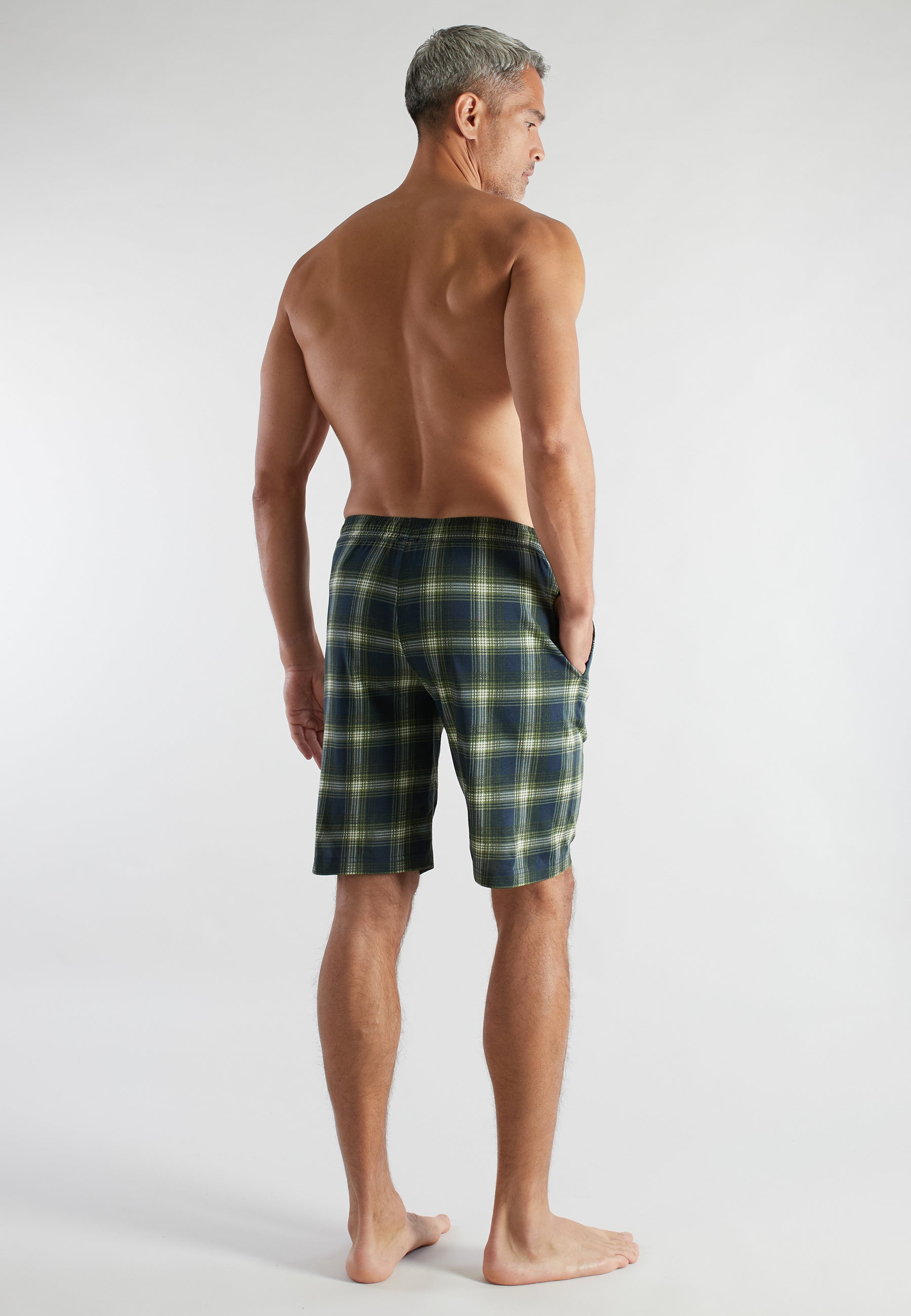 CECEBA Herren Bermuda grün kariert