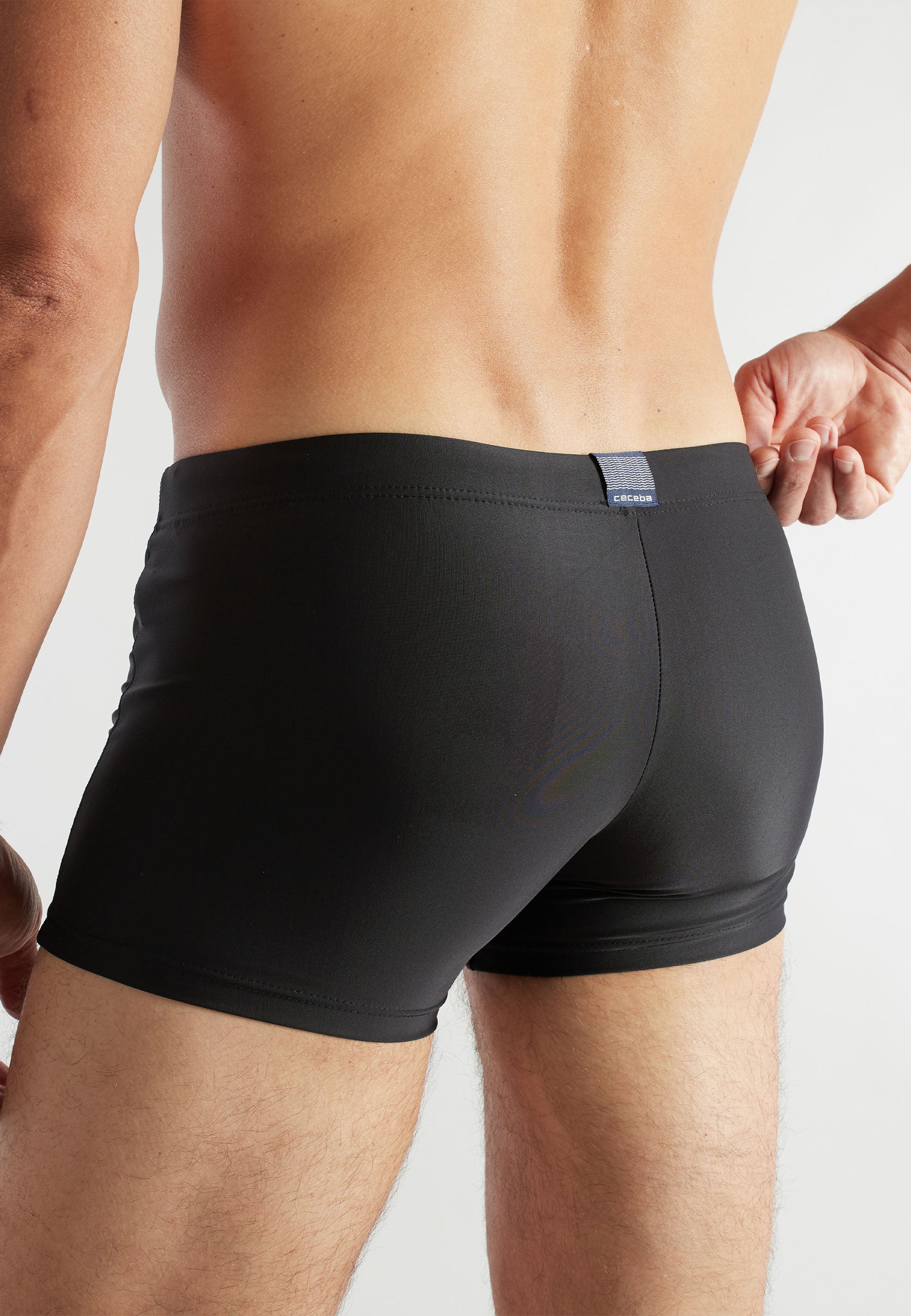 CECEBA Herren Bade-Pants schwarz uni