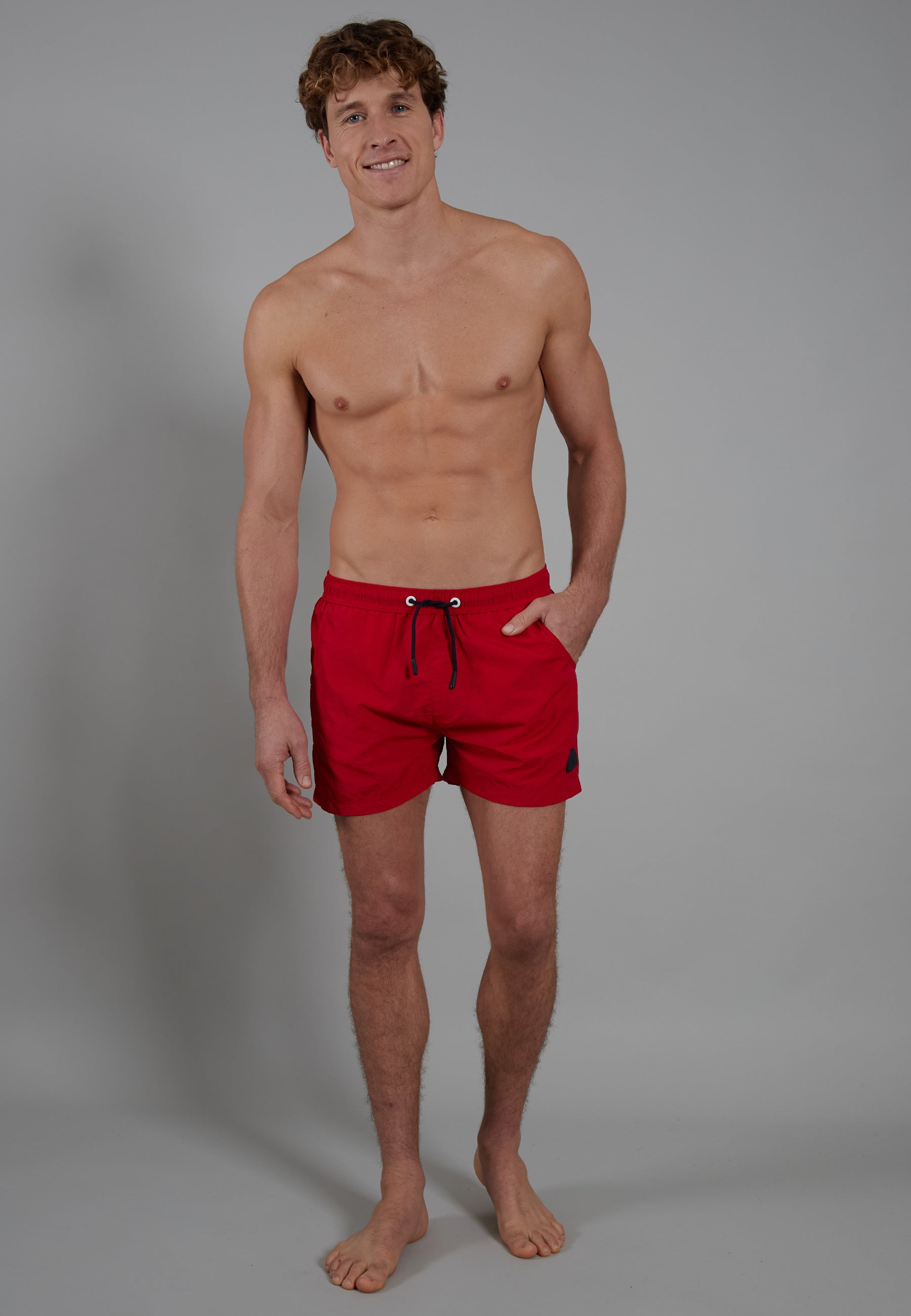 CECEBA Herren Badehose rot uni