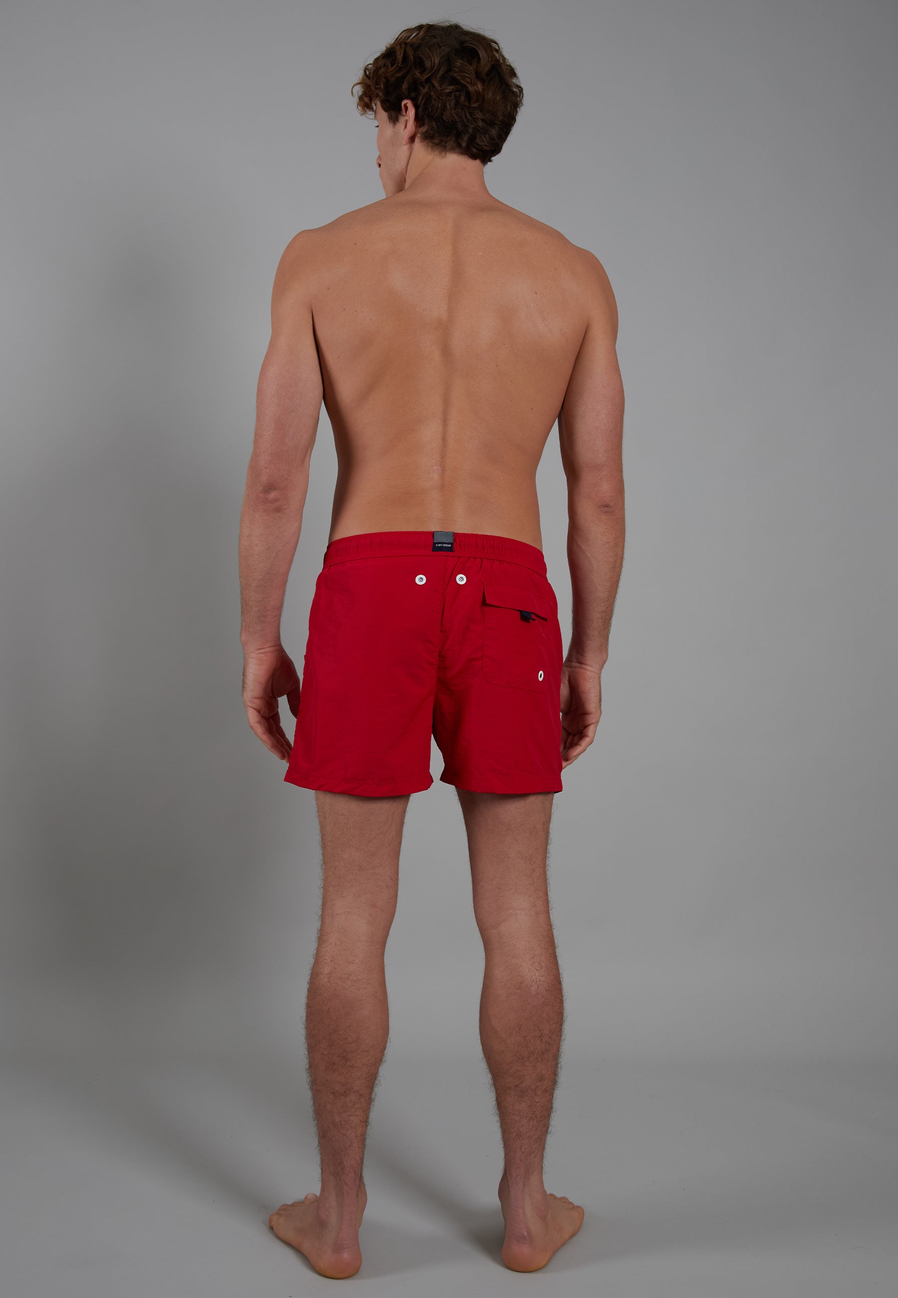 CECEBA Herren Badehose rot uni
