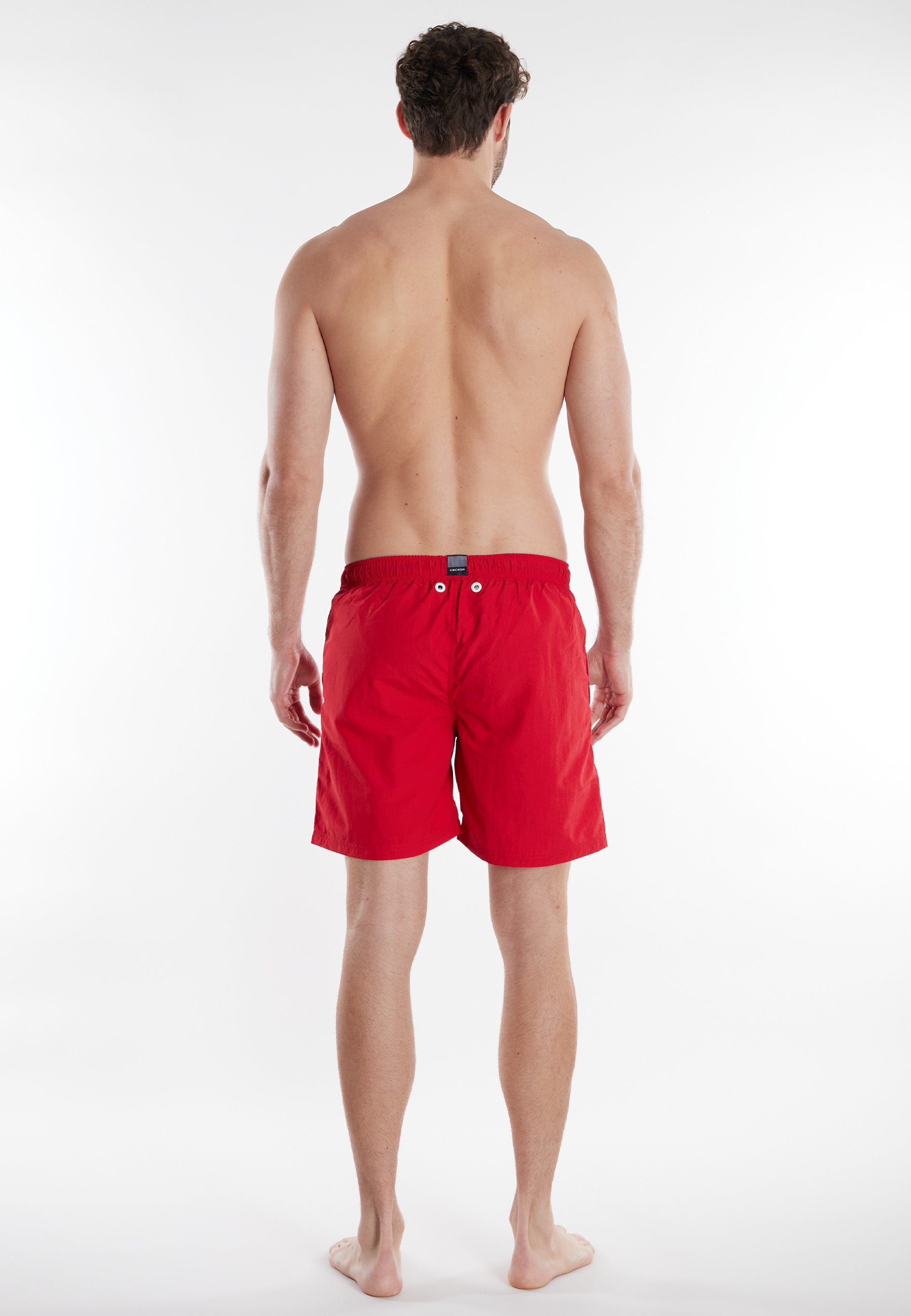 CECEBA Herren Badehose rot uni