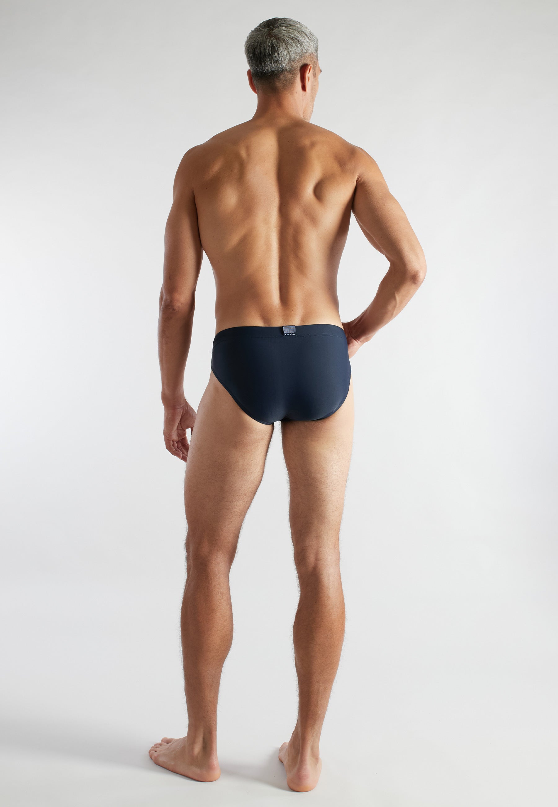 CECEBA Herren Badeslip blau uni