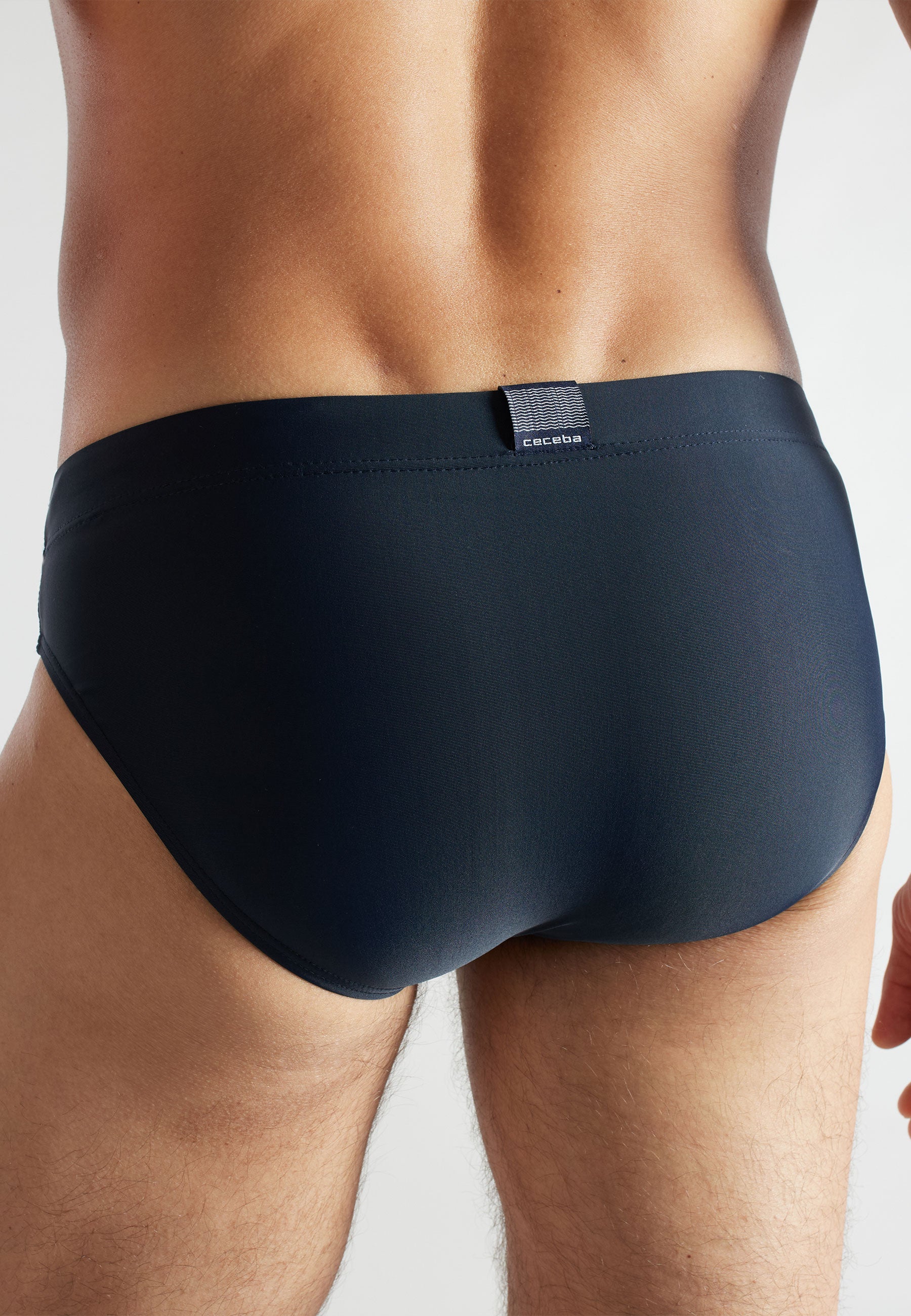 CECEBA Herren Badeslip blau uni