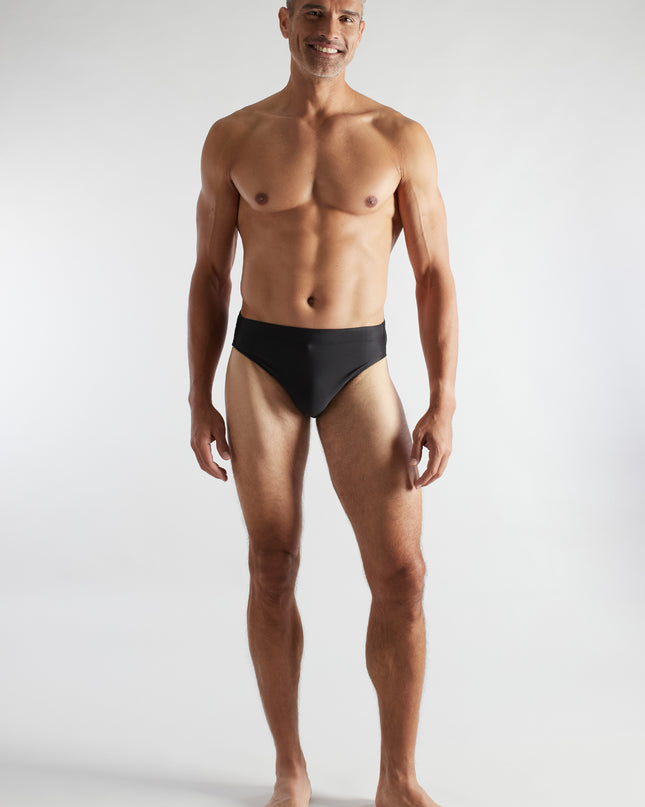 CECEBA Herren Badeslip schwarz uni