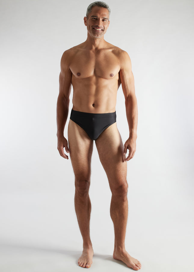 CECEBA Herren Badeslip schwarz uni