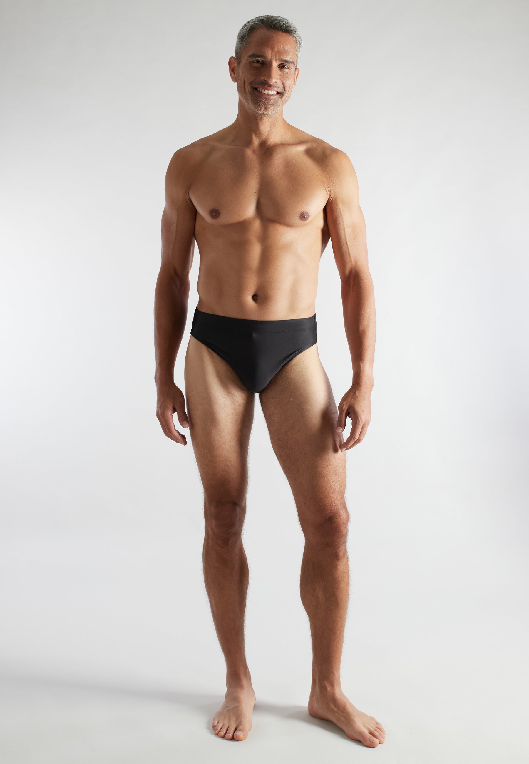 CECEBA Herren Badeslip schwarz uni