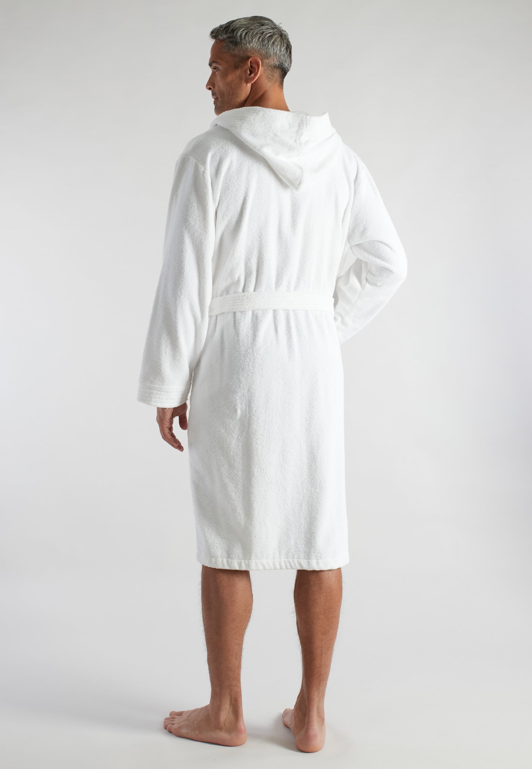 CECEBA men's bathrobe white plain