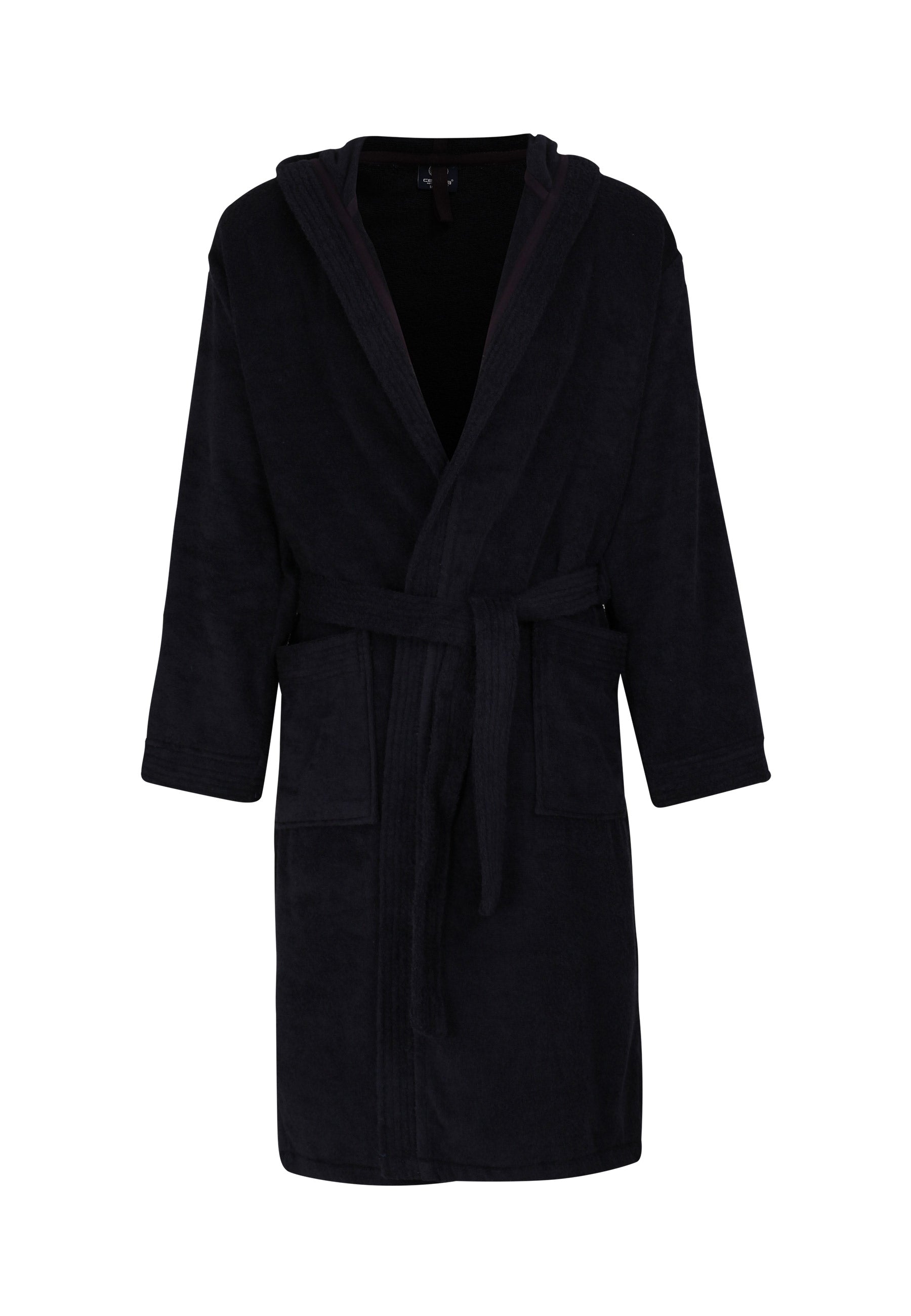 CECEBA Herren Bademantel blau uni