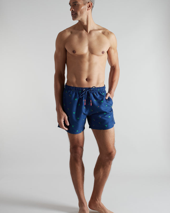 CECEBA Herren Badeshorts blau bedruckt