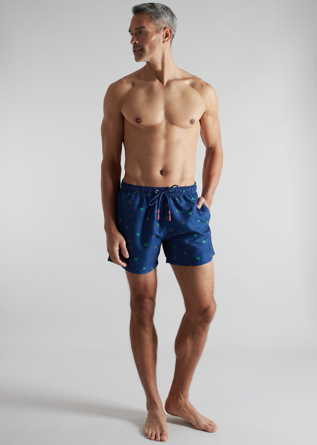 CECEBA Herren Badeshorts blau bedruckt