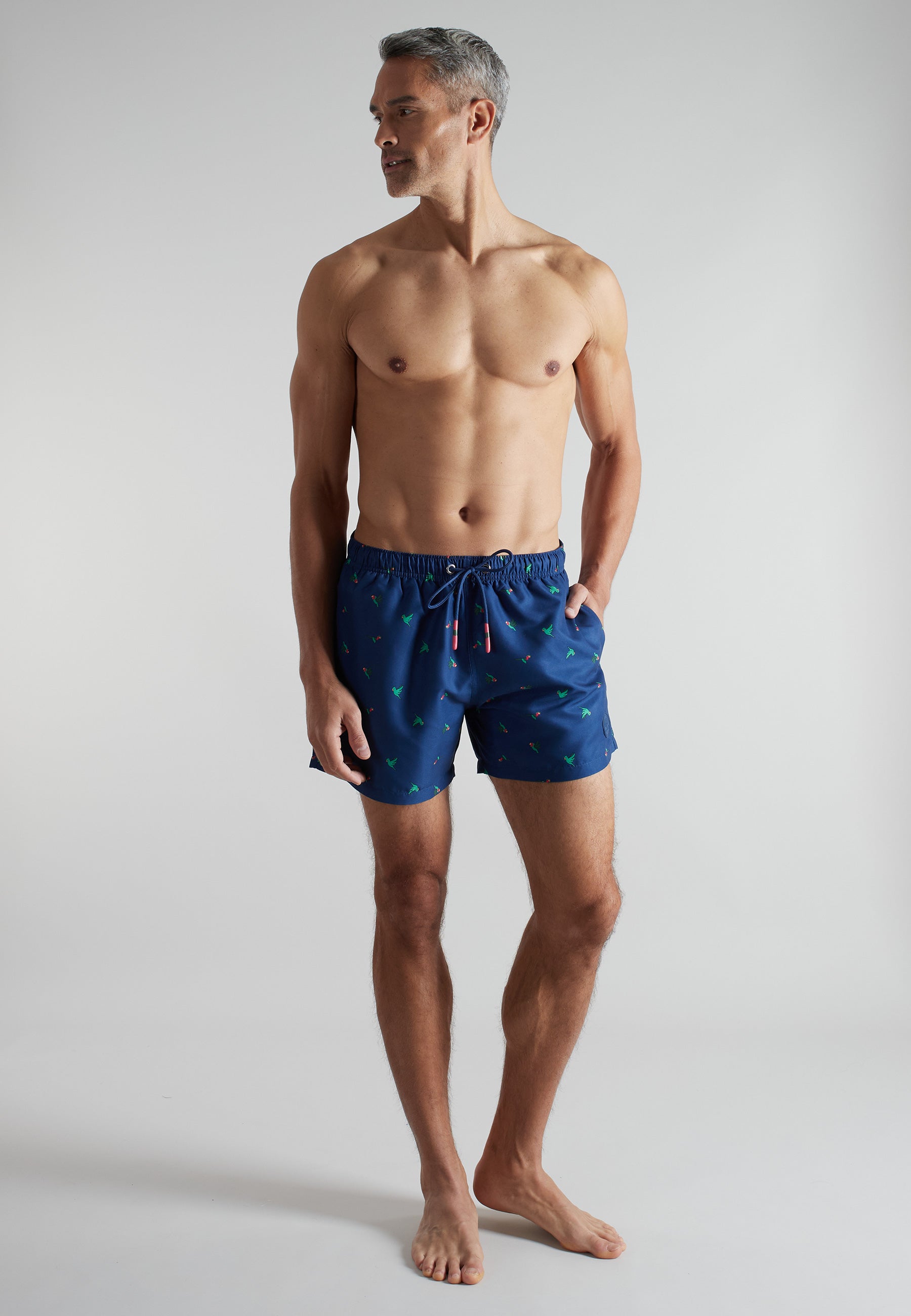 CECEBA Herren Badeshorts blau bedruckt