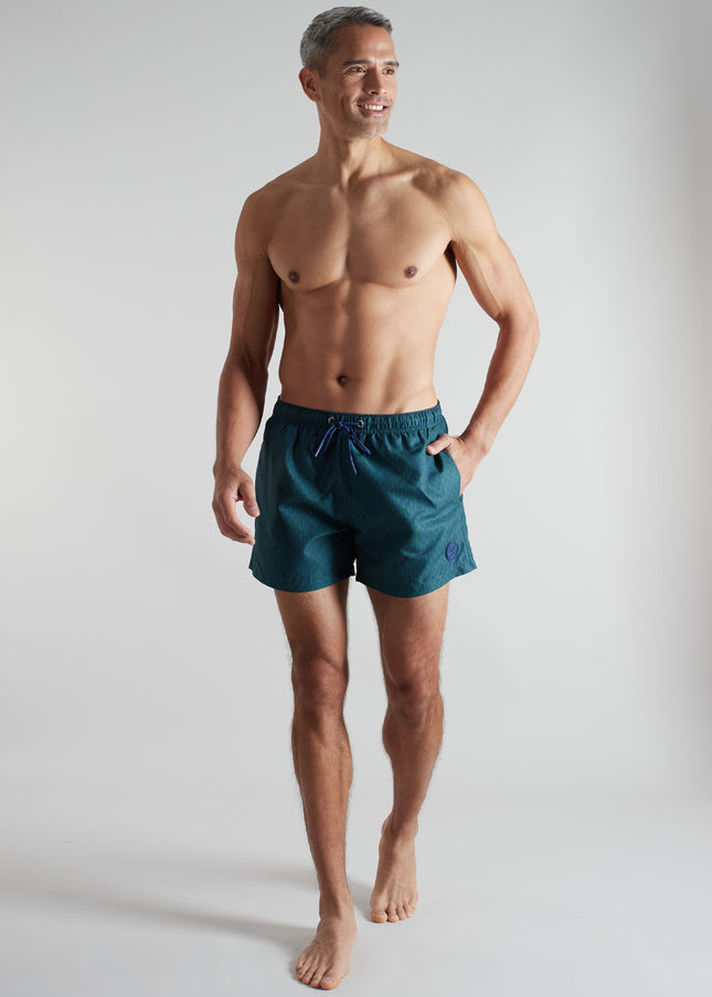 CECEBA Herren Badeshorts grün bedruckt