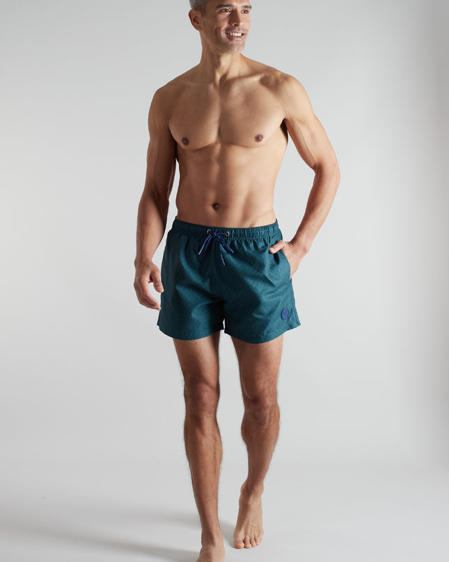 CECEBA Herren Badeshorts grün bedruckt
