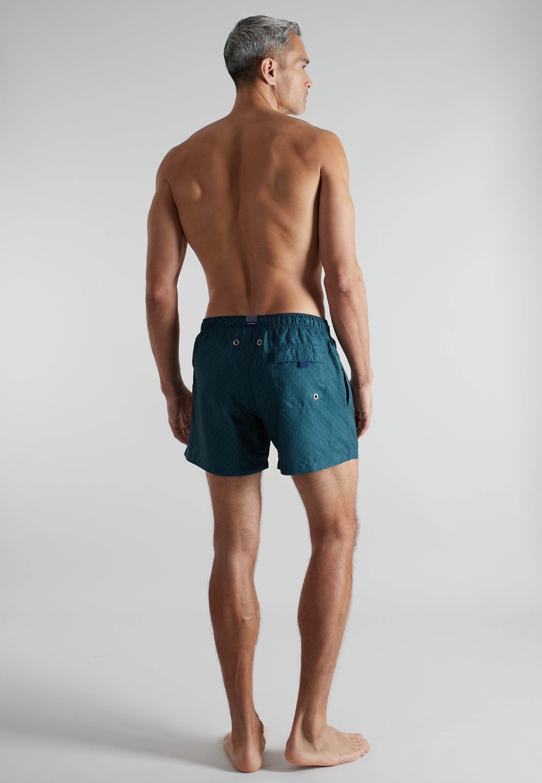 CECEBA Herren Badeshorts grün bedruckt