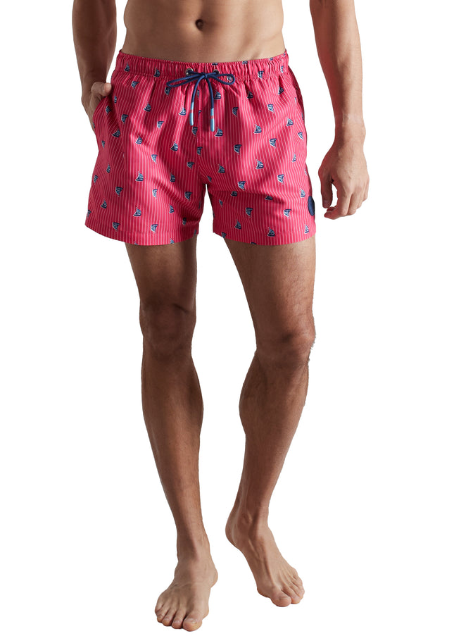 CECEBA Herren Badeshorts rot bedruckt