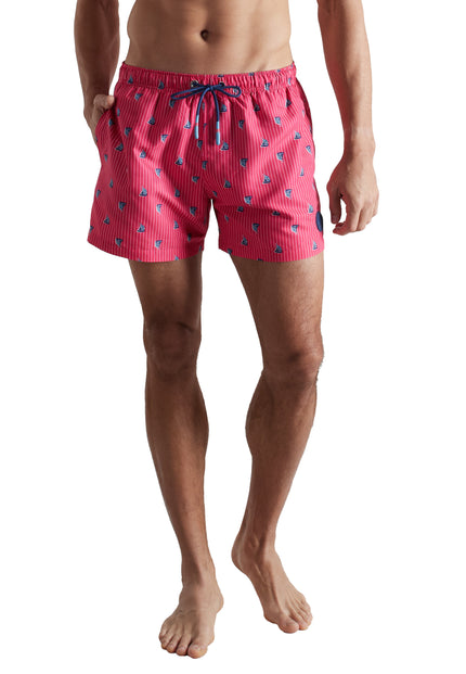 CECEBA Herren Badeshorts rot bedruckt
