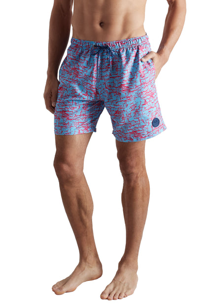 CECEBA Herren Badeshorts blau bedruckt