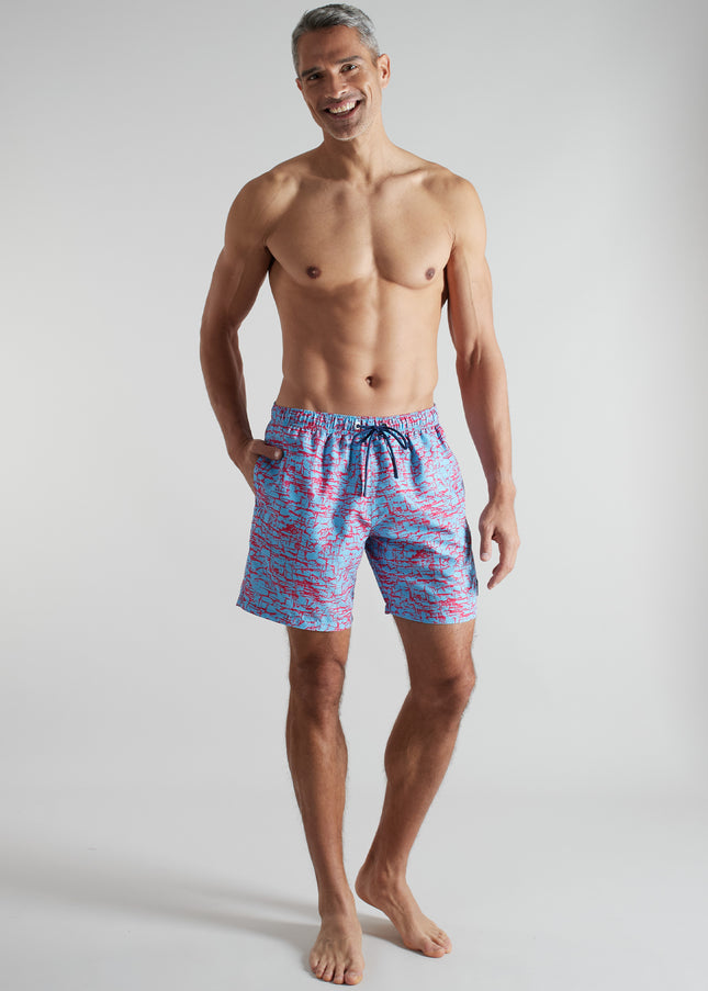 CECEBA Herren Badeshorts gelb bedruckt