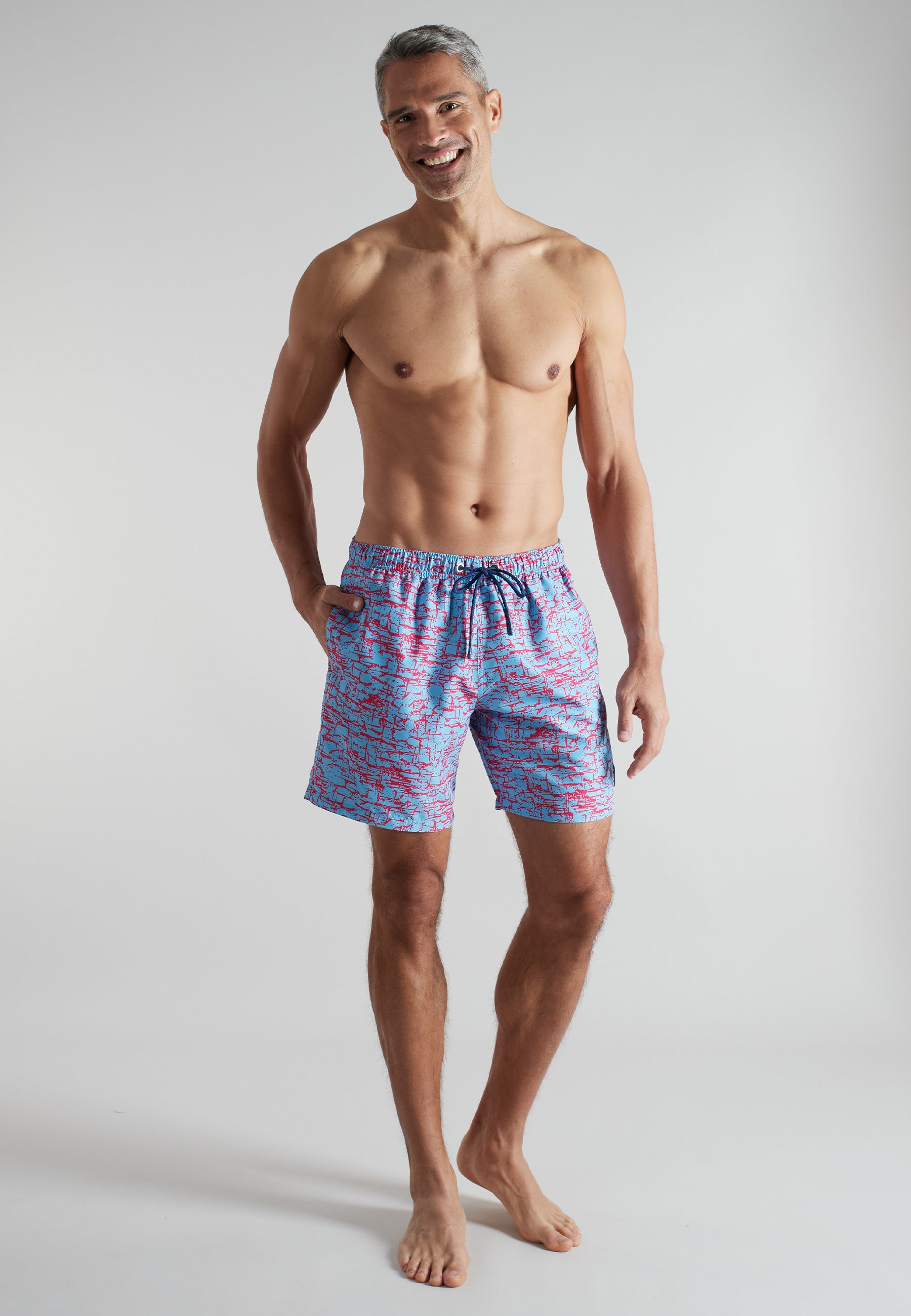 CECEBA Herren Badeshorts gelb bedruckt
