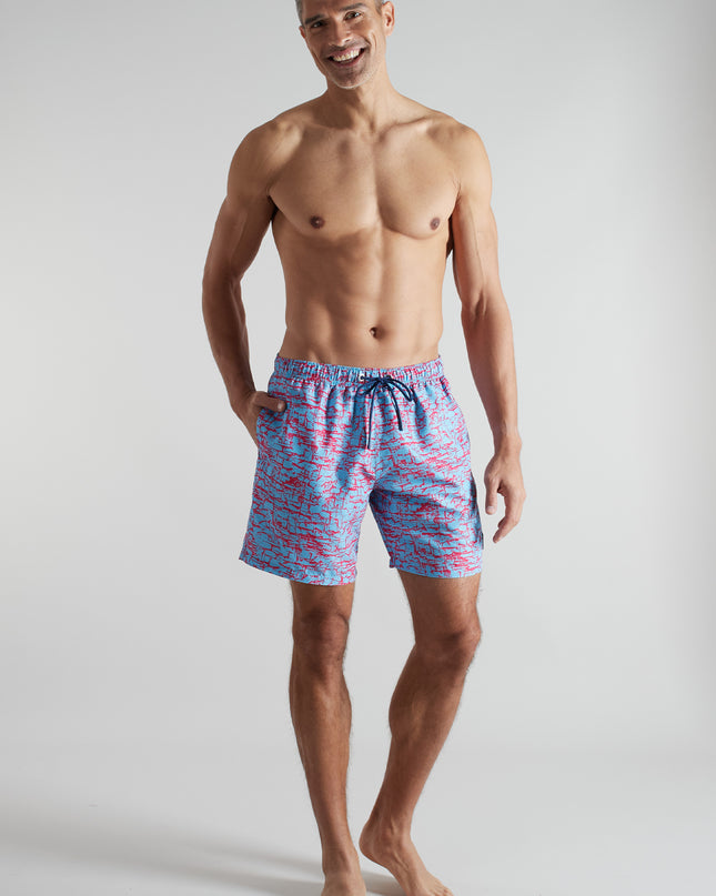 CECEBA Herren Badeshorts blau bedruckt
