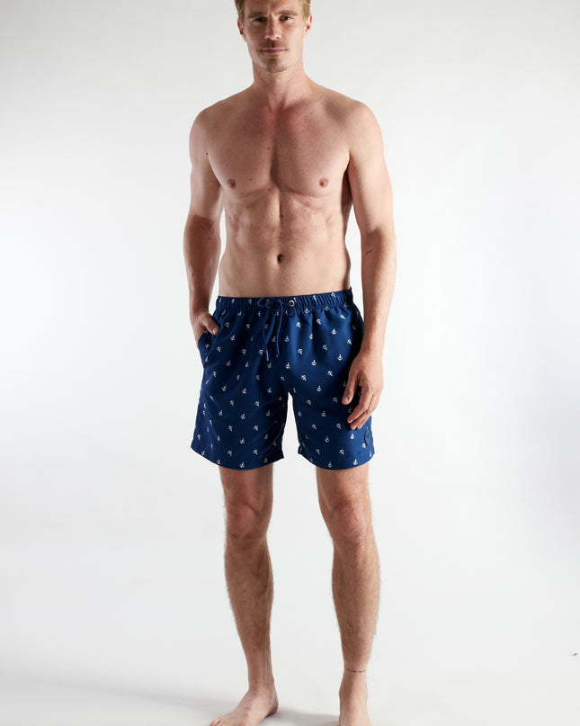 CECEBA Herren Badeshorts blau bedruckt