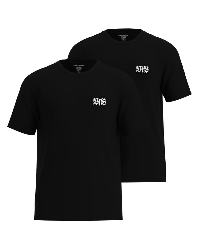 VfB men's shirt black plain 2-pack