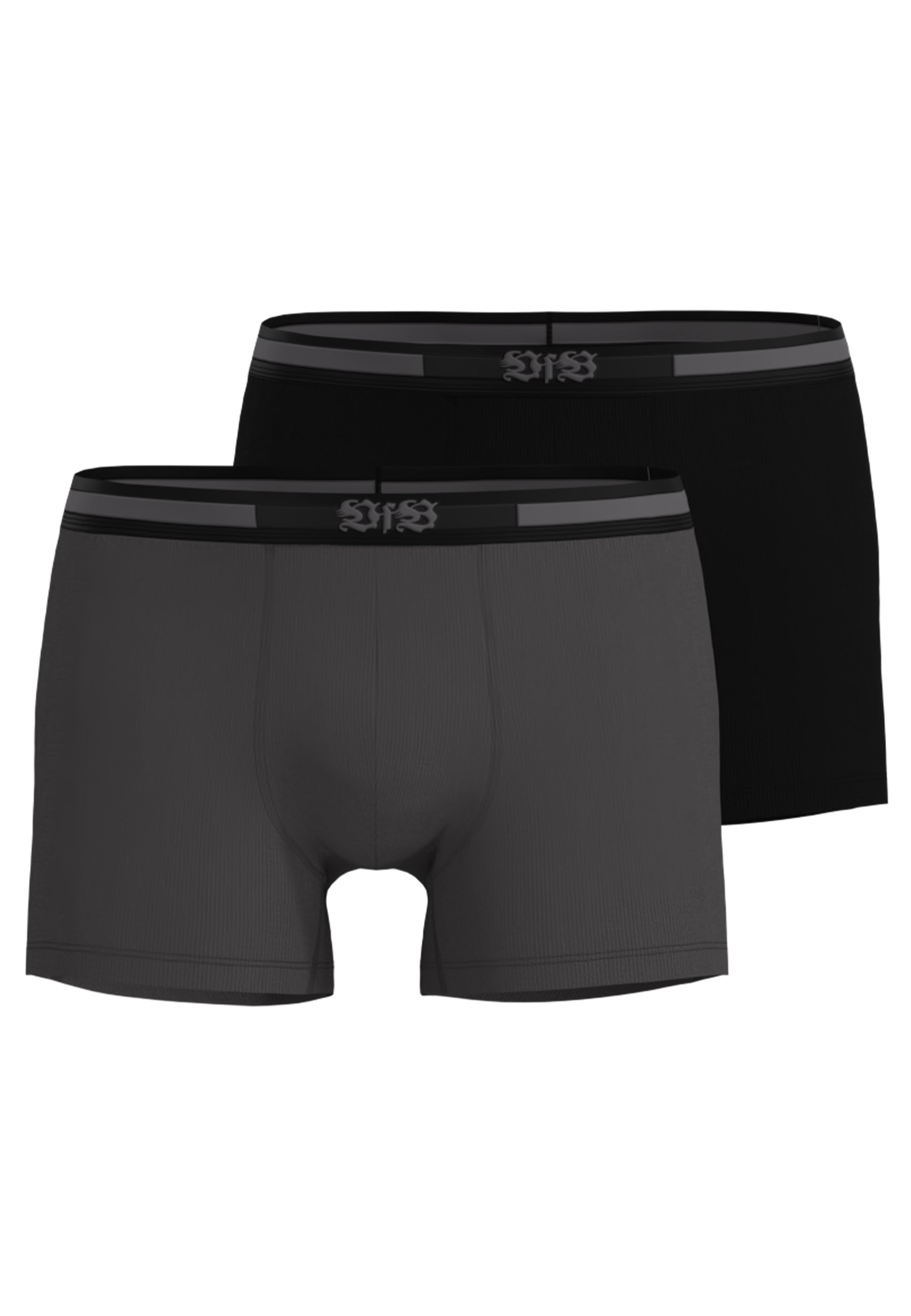 VfB Men's Pants, Black, Plain, 2-Pack