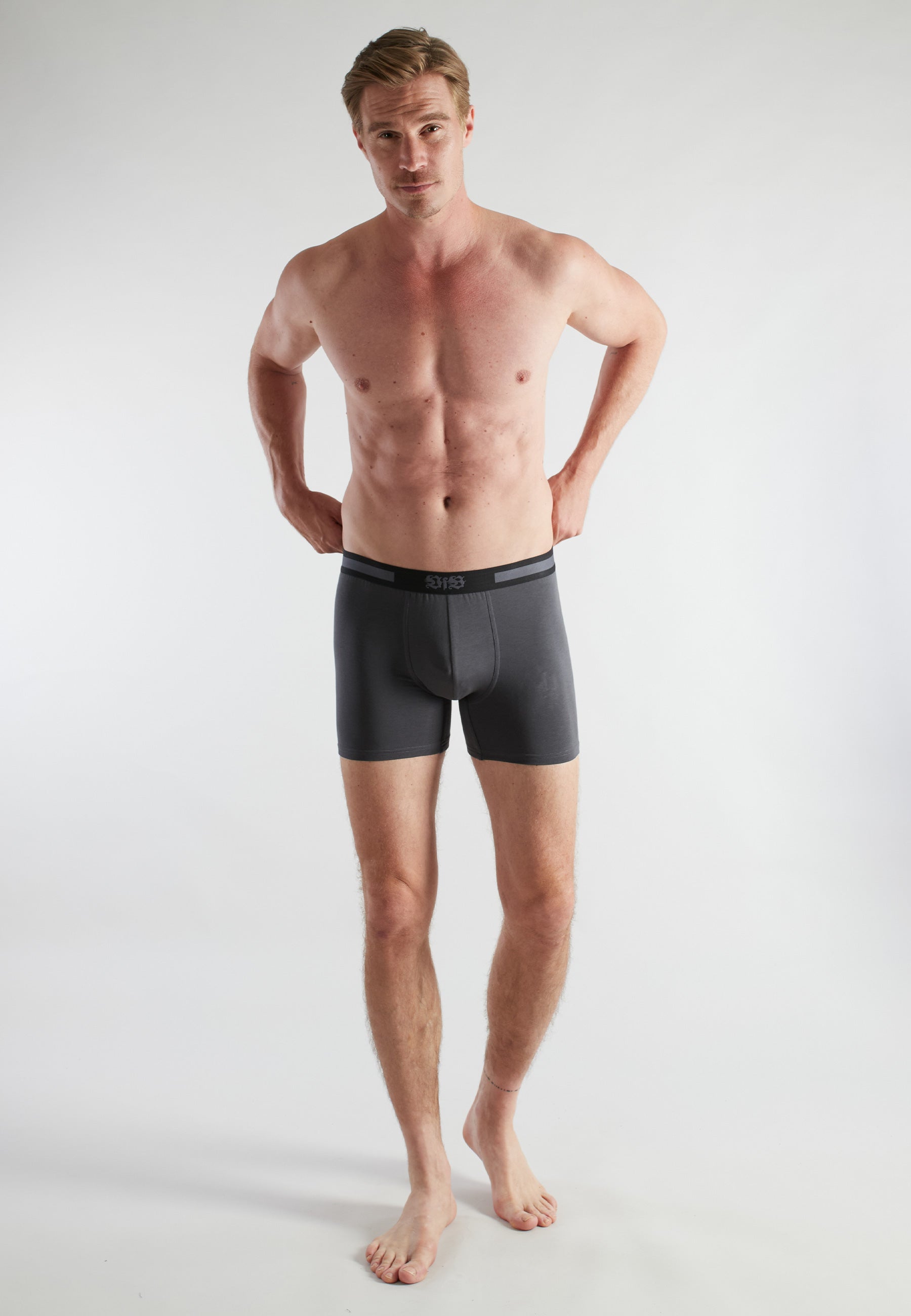 VfB Men's Pants, Black, Plain, 2-Pack