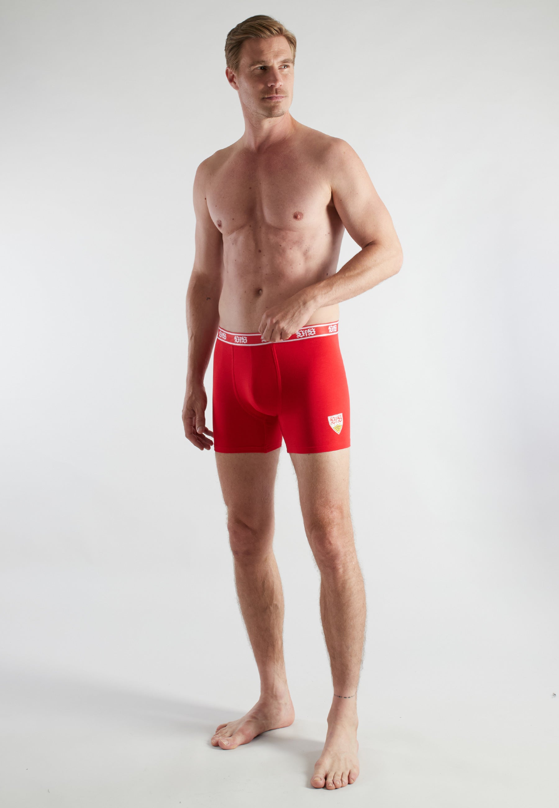 VfB Men's Pants red/black solid color 2-pack