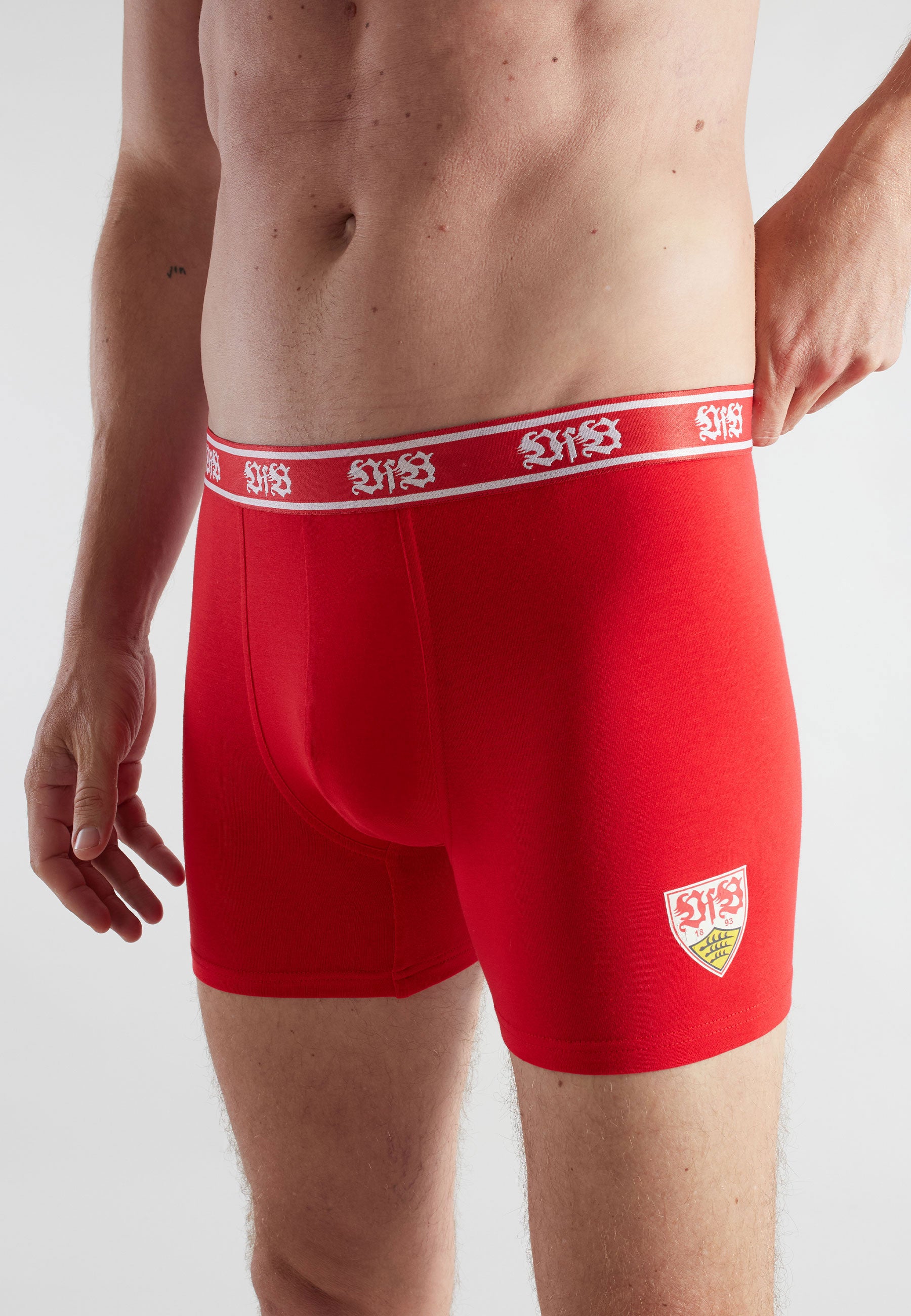 VfB Men's Pants red/black solid color 2-pack