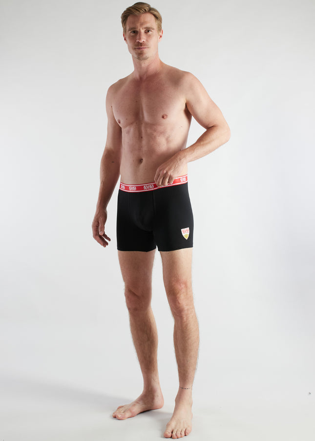 VfB Men's Pants, Black, Plain, 2-Pack