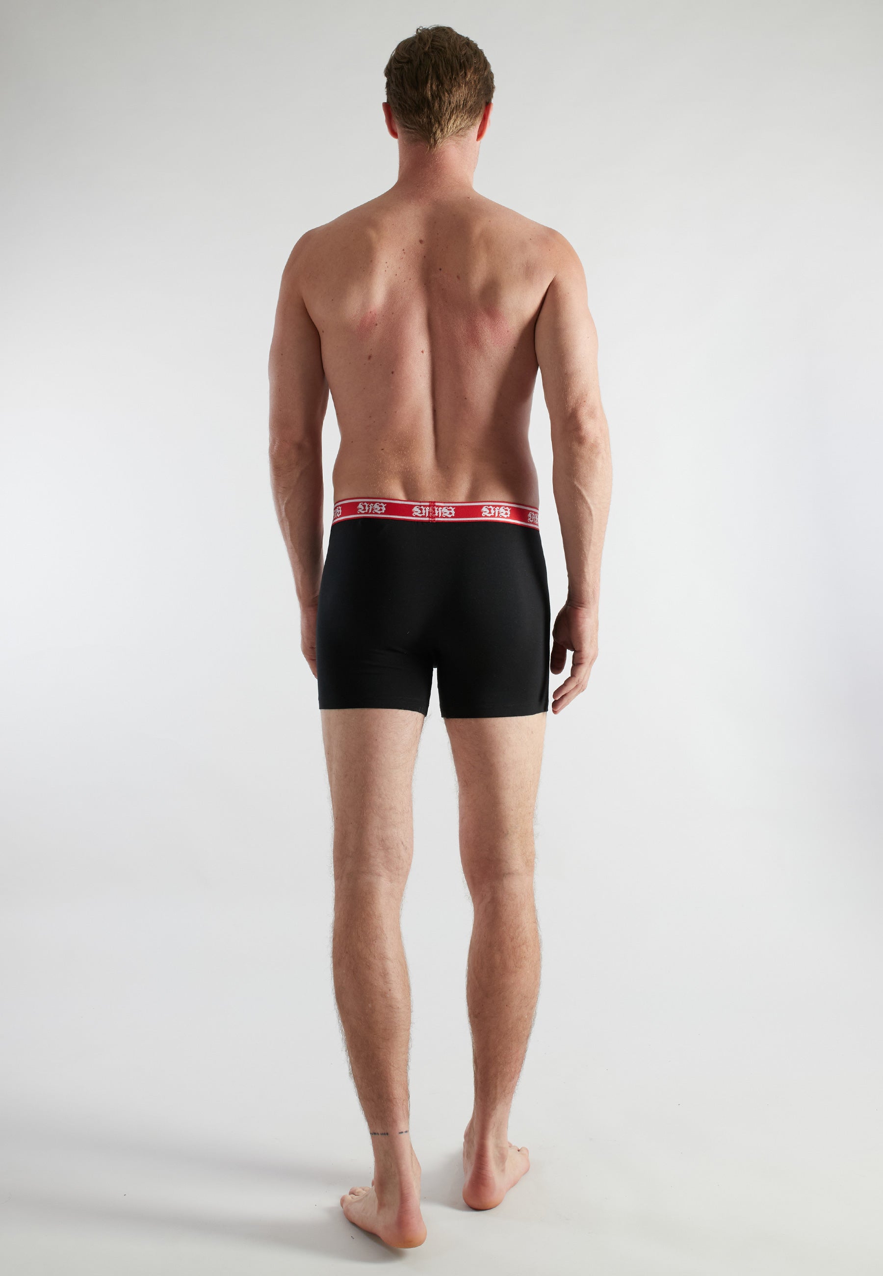 VfB Men's Pants, Black, Plain, 2-Pack