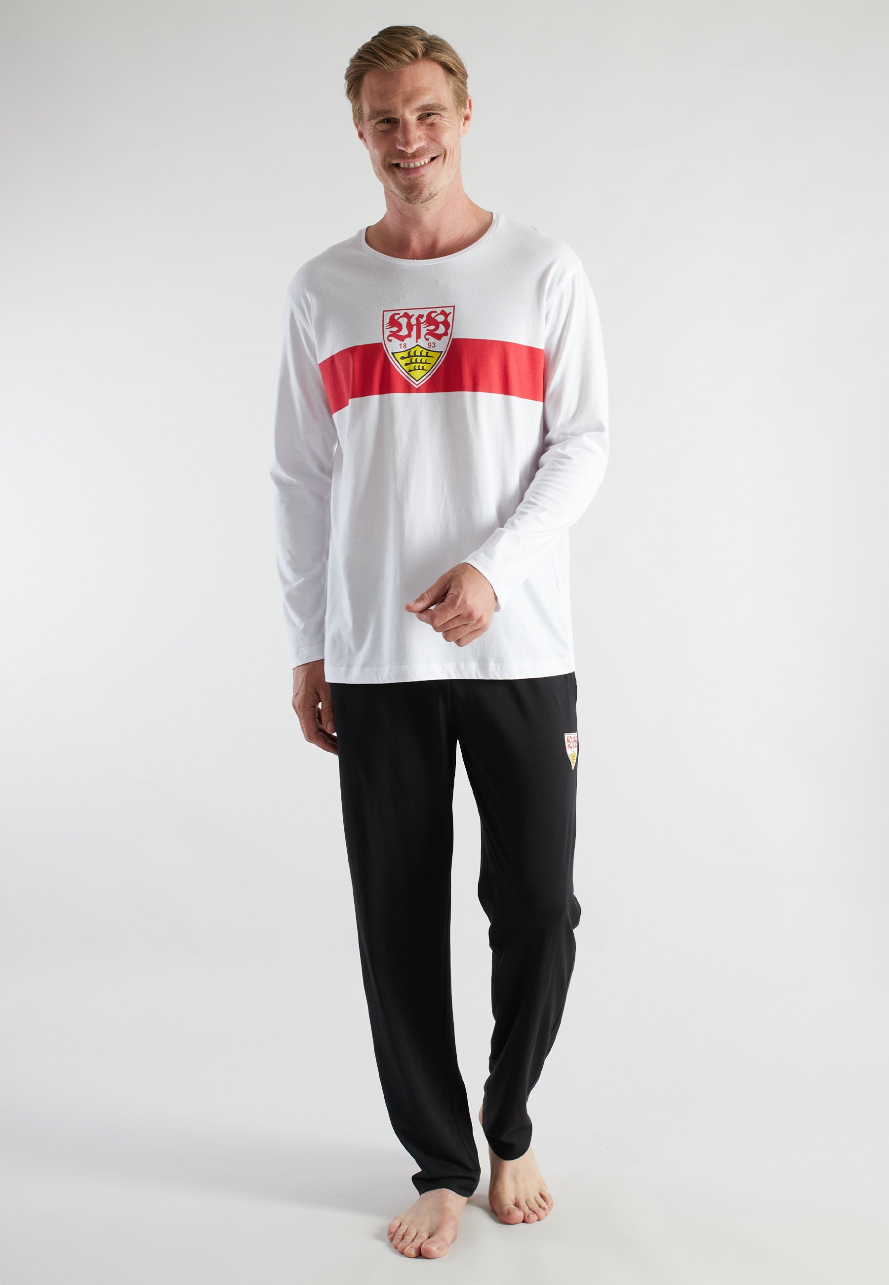 VfB Herren Pyjama weiß