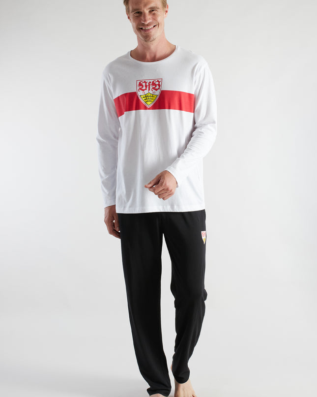VfB Herren Pyjama weiß