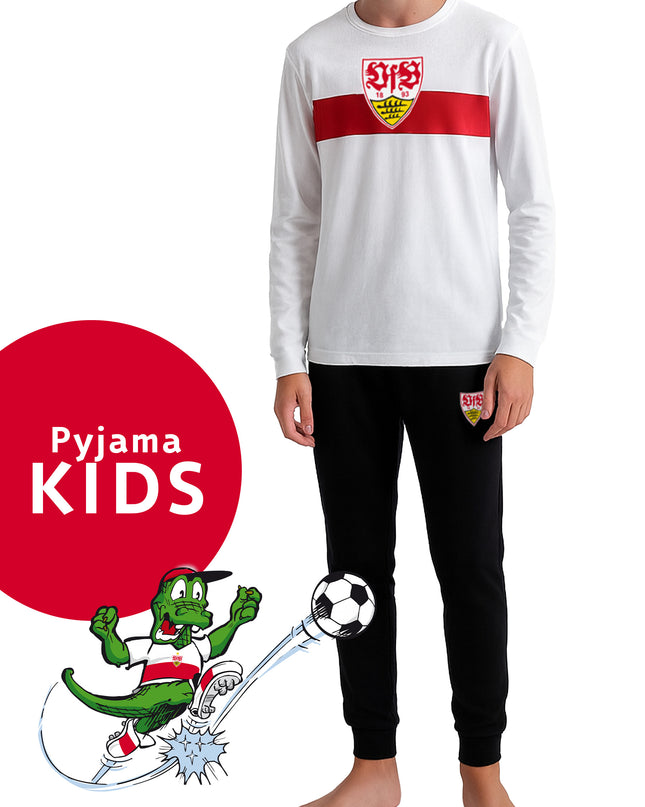 VfB Jungen Pyjama weiß