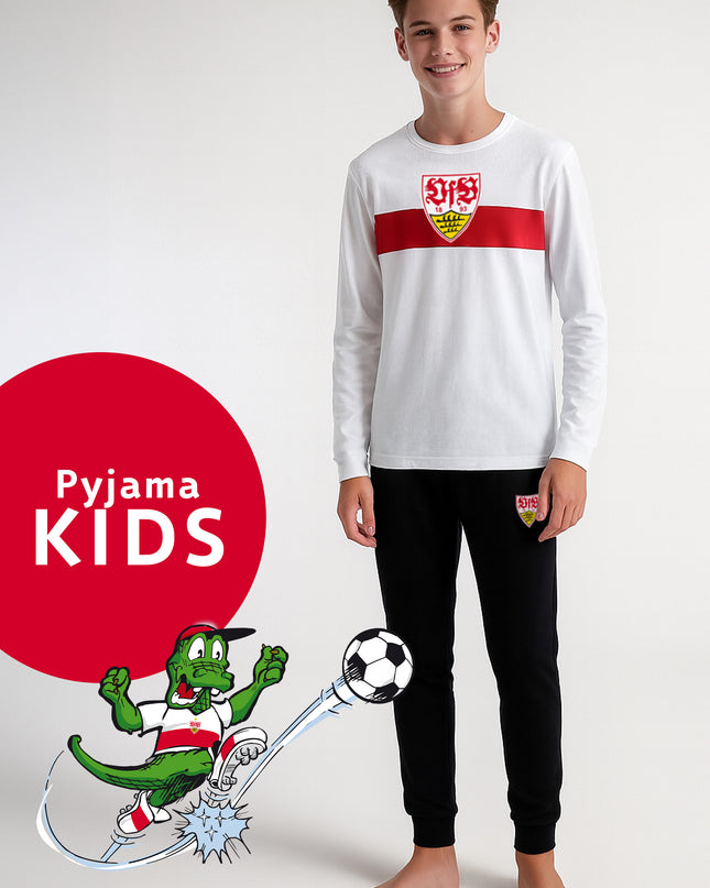 VfB Jungen Pyjama weiß