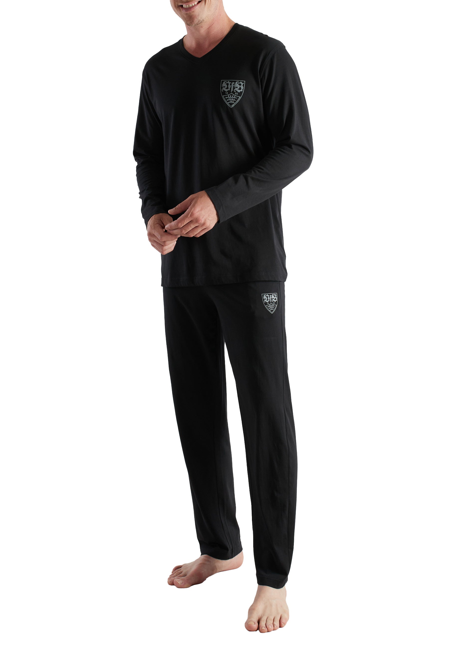 VfB Herren Pyjama schwarz