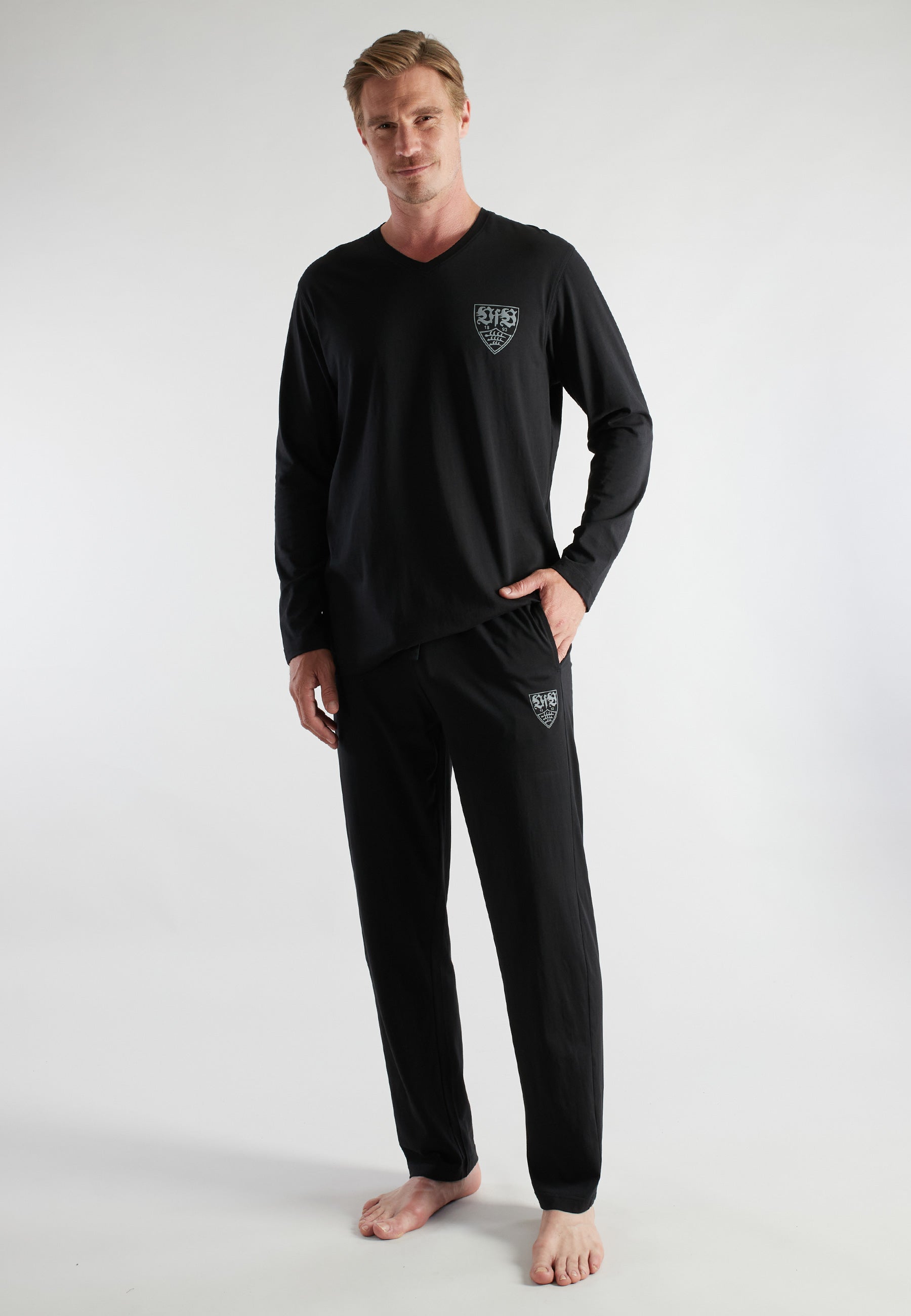 VfB Herren Pyjama schwarz