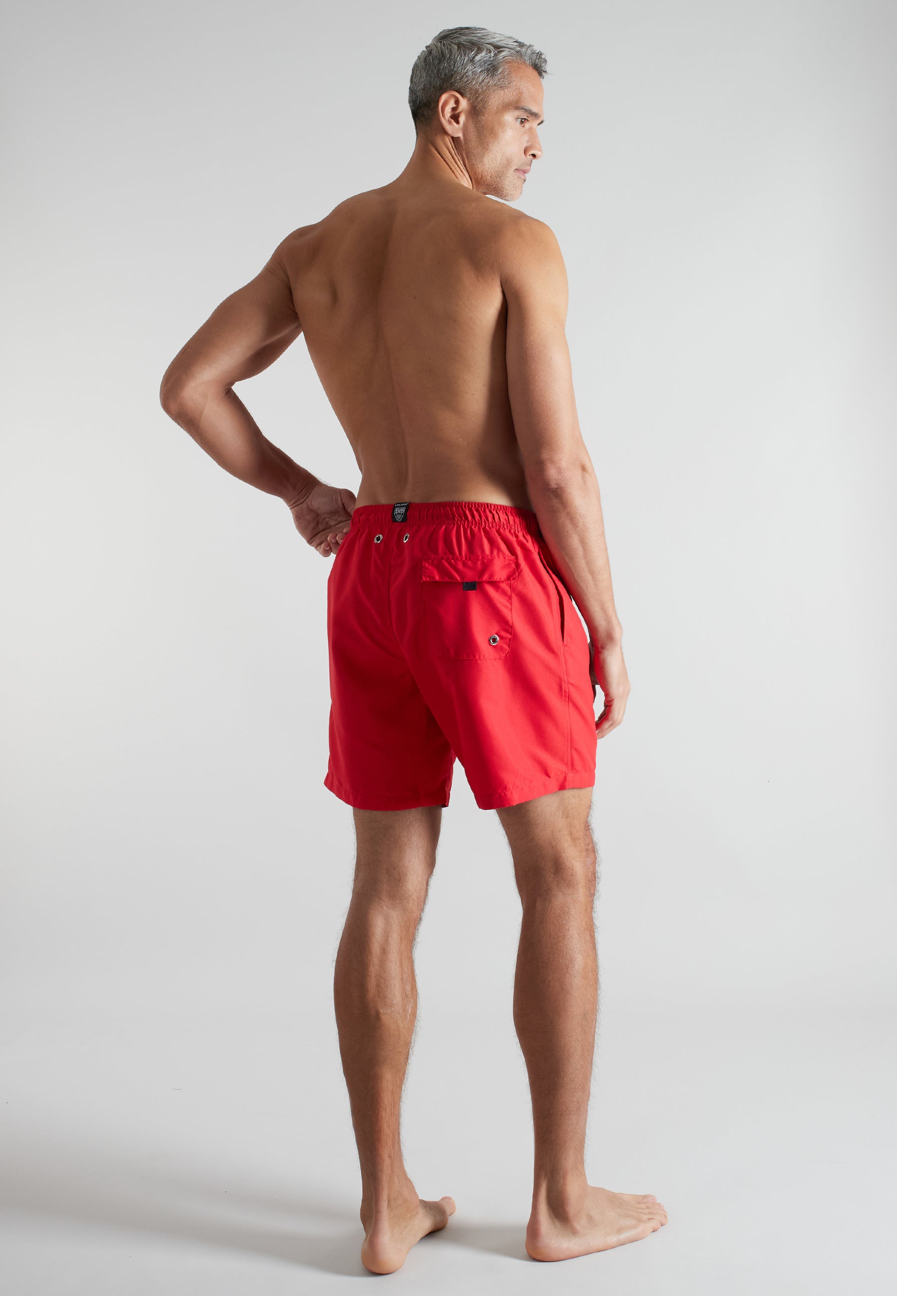 VfB men's swim shorts red plain